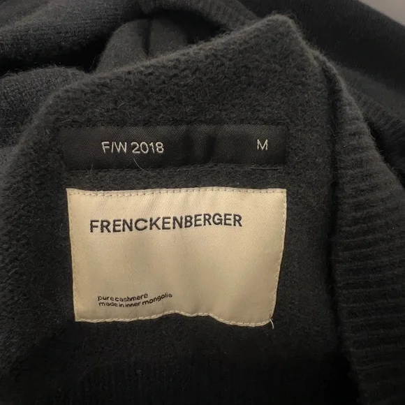 Frenckenberger Black Cashmere Mini V-Neck Sweater